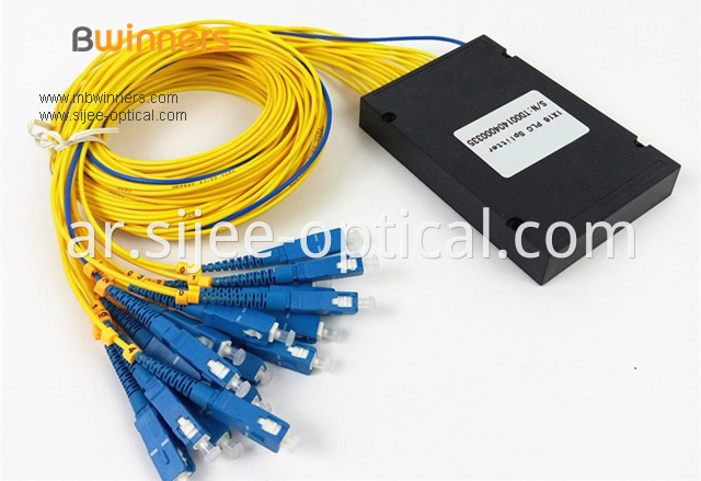 Plastic Case Plc 1x16 Fiber Optic Splitter With Sc Upc Connecctor